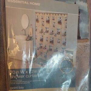 Lighthouse theme shower curtain